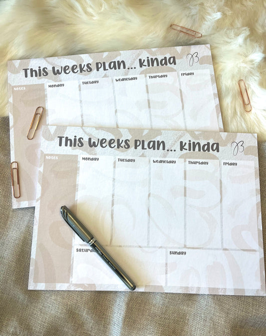 This Weeks Plan…Kinda! Planner Pad