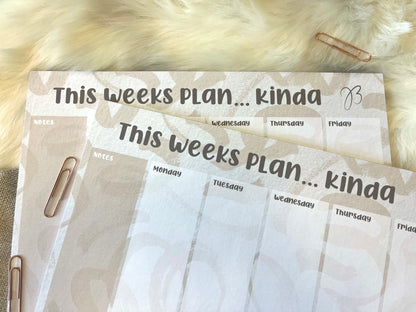 This Weeks Plan…Kinda! Planner Pad