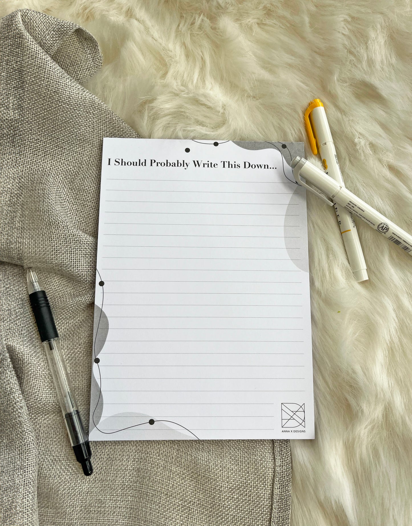 I Should Probably Write This Down Notepad