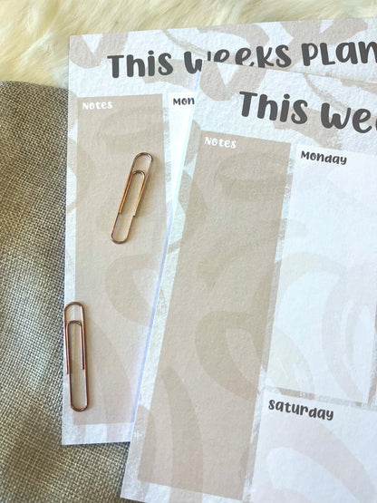 This Weeks Plan…Kinda! Planner Pad