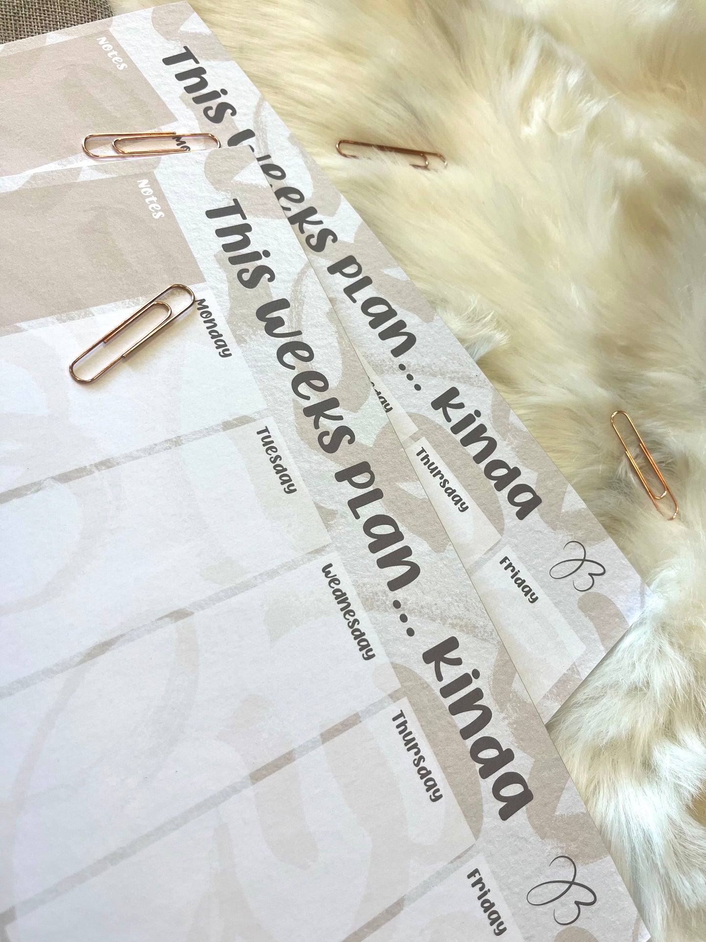 This Weeks Plan…Kinda! Planner Pad