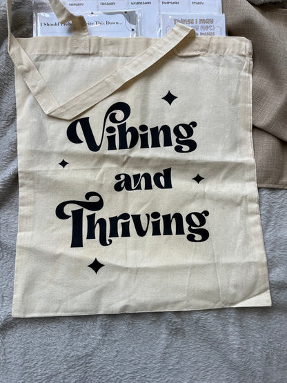 Vibing and Thriving Tote Bag